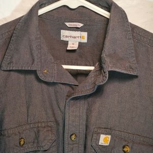 Carhartt Original Fit Gravel Button Down Mens Shirt Sz. M